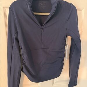 Women’s Athleta Transcend Half Zip Top Navy Size Small